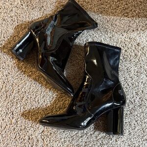 Louis Vuitton black patent boots size 9